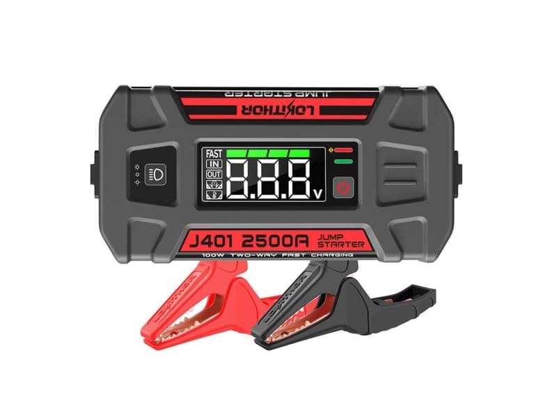 Lokithor J401 hyppykäynnistin 2500A + powerbank 20000 mAh + taskulamppu 4-in-1