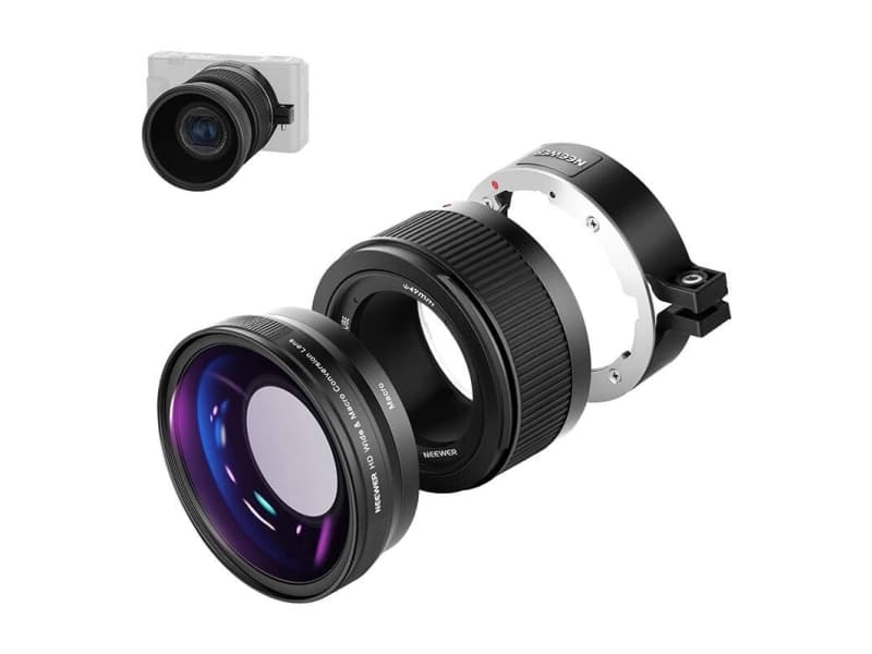 Neewer laajakulmaobjektiivi Sony ZV1:lle (musta)