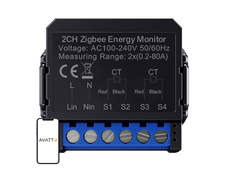 Avatto ZigBee ZWPM16-2 kaksisuuntainen älykäs energiamittari