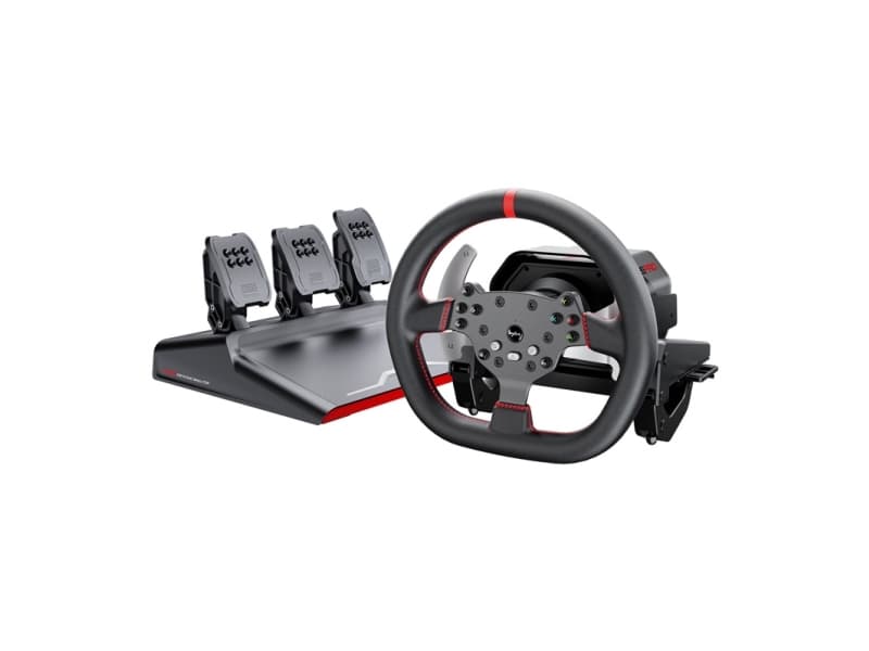 PXN-V10 Pro gaming set - steering wheel + pedals + mounting clamps (PC / PS4 / Xbox One / Xbox Series X|S)