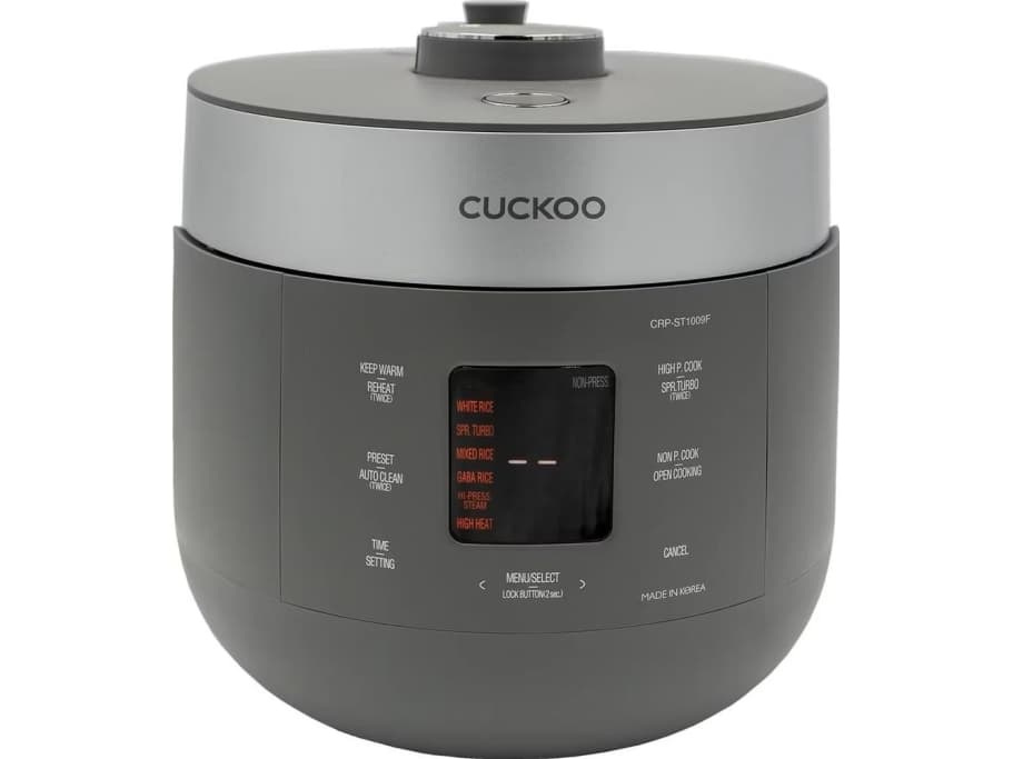 Cuckoo CRP-ST1009F, samppanja, valkoinen, 1,8 L, LCD, painikkeet, käännös, kosketus, 1150 W, 220 - 240 V