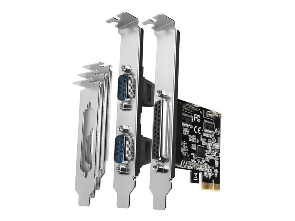 AXAGON PCEA-PSN, PCIe Å™adiÄ - 1x paralelnÃ (LPT) + 2x sÃ©riovÃ½ portti (RS232) 250 kbps, vÄ. LP