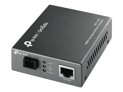 TP-Link MC112CS - Kuitumuuntaja - 100Mb LAN - 10Base-T, 100Base-FX, 100Base-TX - RJ-45 / SC enkelttilstand - op til 20 km - 1310 (TX) / 1550 (RX) nm