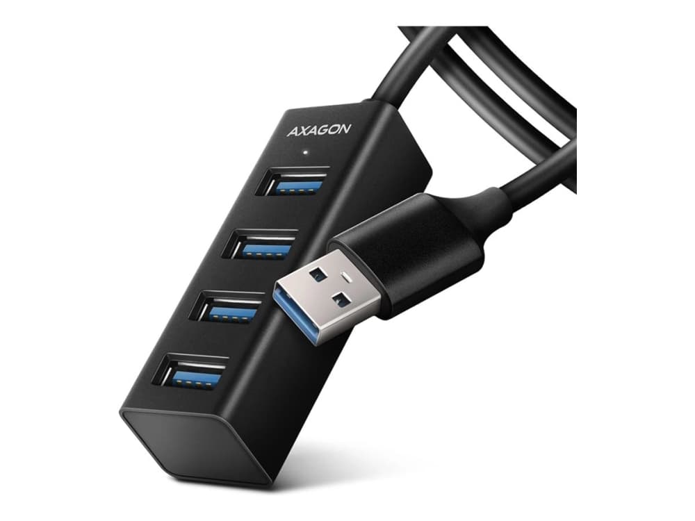 Axagon HUE-M1AL, USB 3.2 Gen 1 (3.1 Gen 1) Type-A, USB 3.2 Gen 1 (3.1 Gen 1) Type-A, 5000 Mbit/s, lajittelu, alumiini, 1,2 m