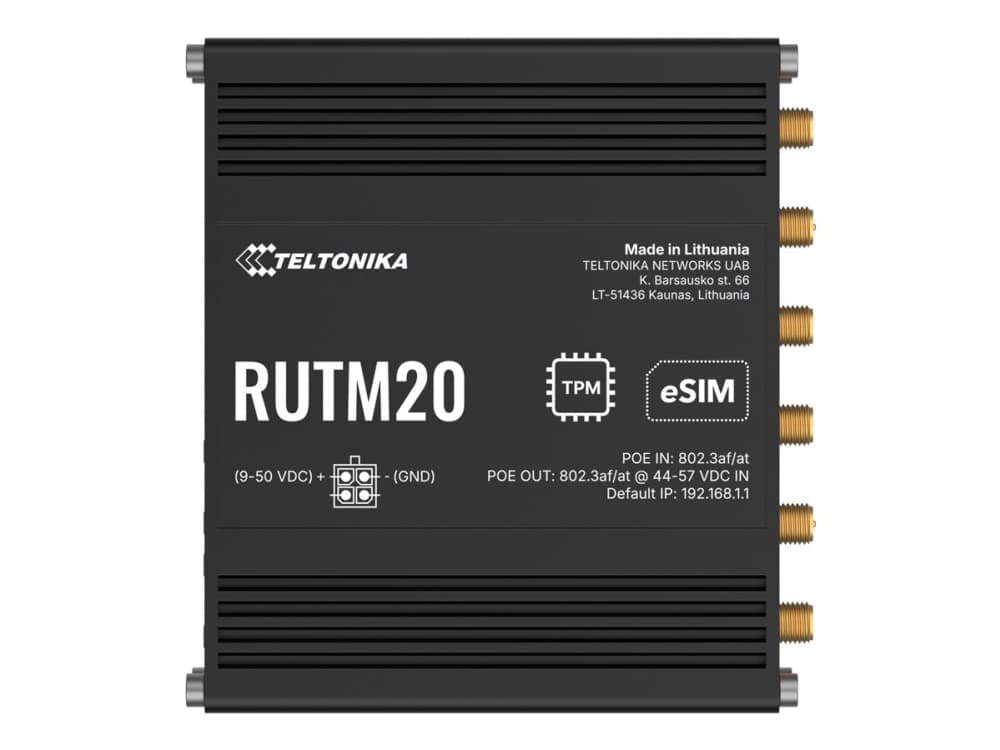 TELTONIKA NETWORKS RUTM20 Kompakti 5G-reititin