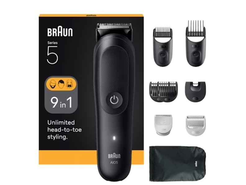 Braun AIO5540, musta, 0,5 mm, 2,1 cm, Akku, 120 min, Sisäänrakennettu akku