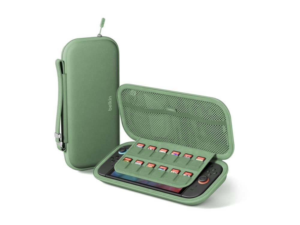 Belkin ENA002HQSE, Pussi, Nintendo, Vihreä, Polyesteri, Sametti, Nintendo Switch 2, Kestää hankausta, Kolahduksenkestävä, Pudotuksen kestävä, Naarmuuntumisenkestävä, Vedenkestävä