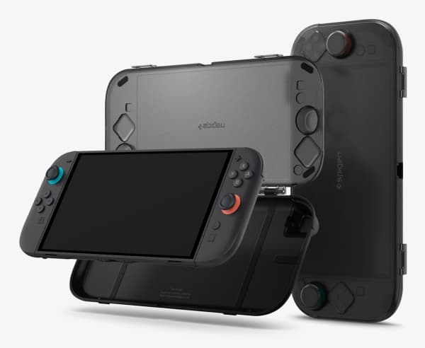 Spigen Thin Fit 360, Suojus, Nintendo, musta, Polykarbonaatti (PC), Naarmuuntumisenkestävä, Nintendo Switch 2