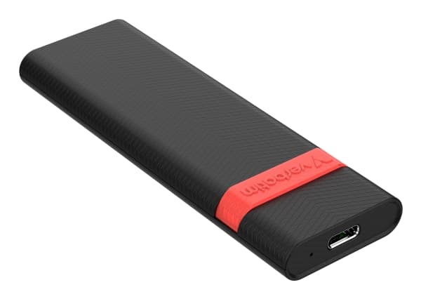 Verbatim 32261, SSD-kotelo, M.2, PCI Express, 10 Gbit/s, USB-liitettävyys, musta, Punainen