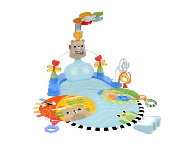 Fisher-Price 3 in 1 Kick & Sway Activity Gym, Vauvan jumppa, lelukaari, Kangas, Muovi, Monivärinen