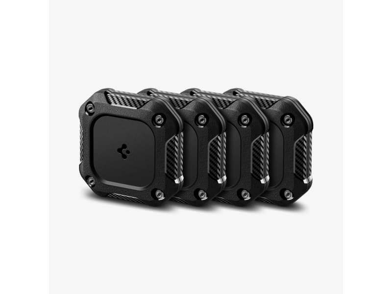 Spigen Tough Armor IP, Kotelo, musta, Apple, Polykarbonaatti (PC), Silikoni, Apple AirTag