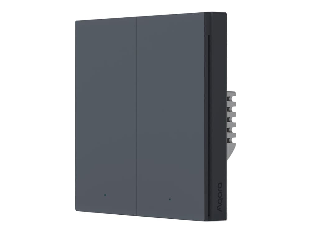 Aqara Smart Wall Switch H1 EU (No Neutral, Double Rocker) -Grey