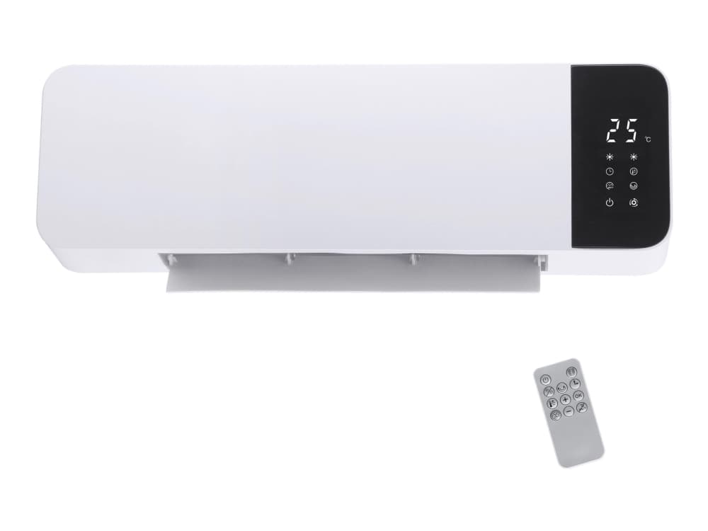 Emerio WH-133172, Sähkökäyttöinen lämpötuuletin, Sisätila, Lattia, Valkoinen, LED, Kaukosäädin