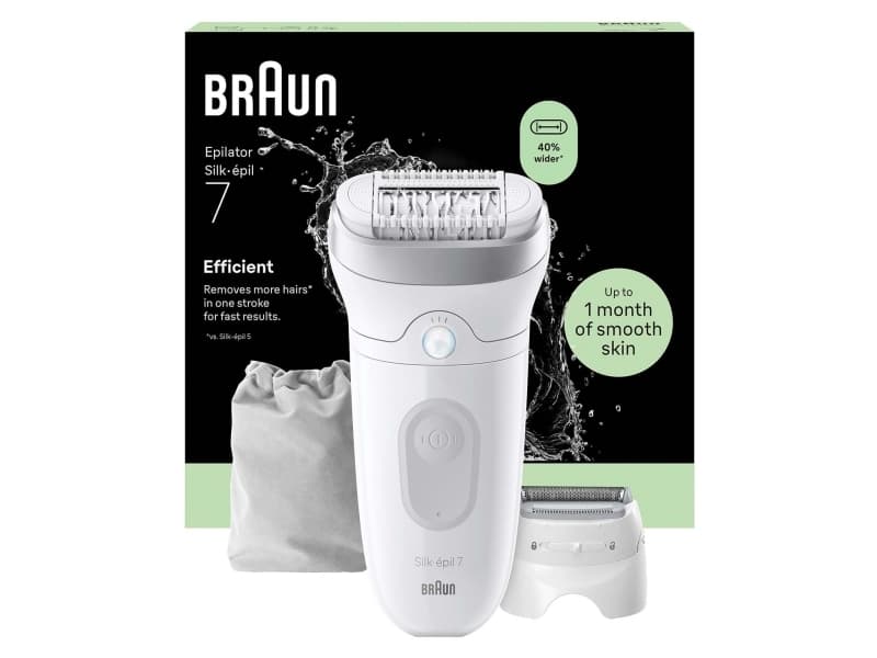 Epilator Silk·épil 7, Wet & Dry, Långvarigt Slät Hud, 7-041, Silver