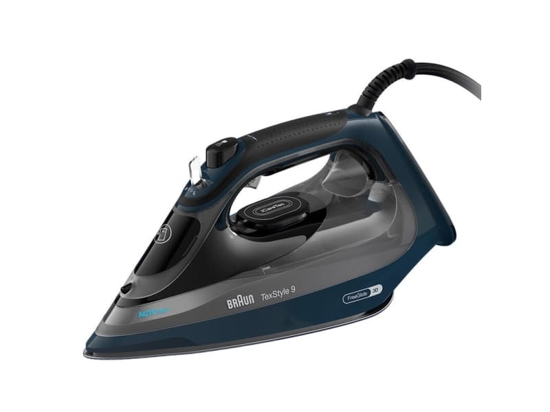 Braun TexStyle 9 0127409002, höyrysilitysrauta, EloxalPlus-pohjalevy, 2,5 m, 260 g/min, tummansininen, 60 g/min
