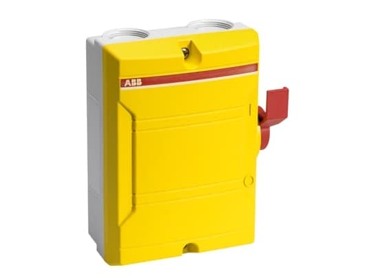 ABB BWS325YTPN, Langallinen, 3P, 1 NO, 0 NC, Muovi, Keltainen, 138 mm