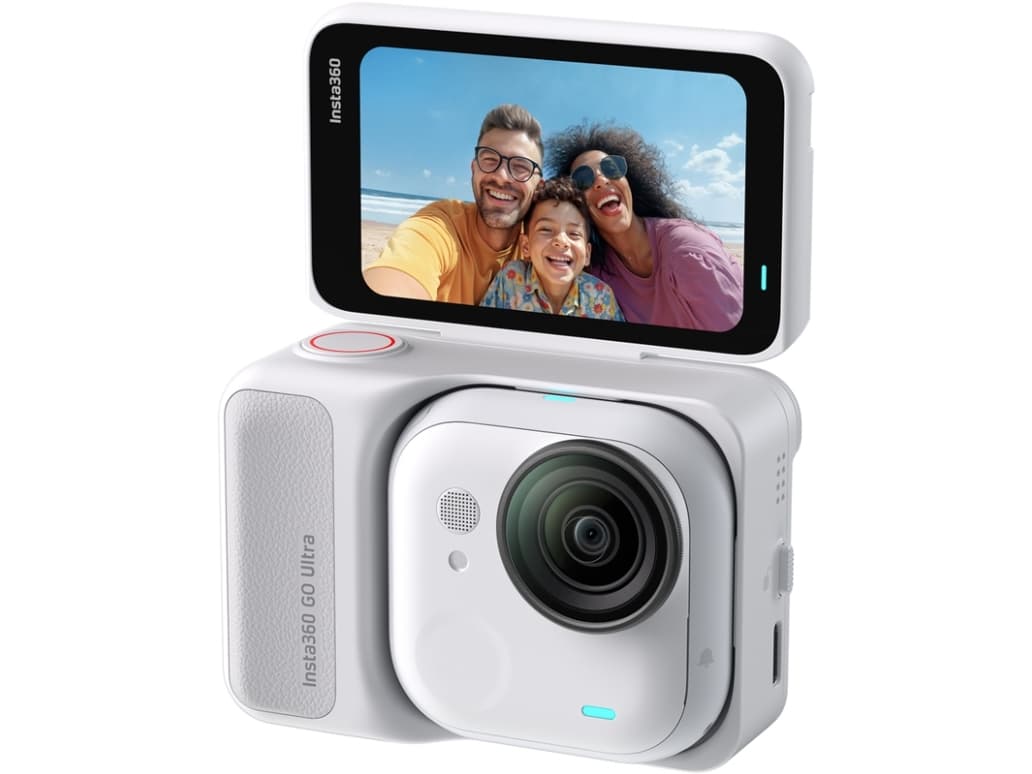 Insta360 GO Ultra Standard White, 4K Ultra HD, 240 fps, Wi-Fi, Bluetooth, 500 mAh, 478 g