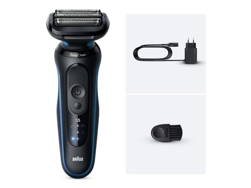 Braun Series 5 52-B1000s, Folie shaver, Sort, Knapper, Intensiv, Normal, Batteri, Lithium-Ion (Li-Ion), Paristo, Lithium-Ion (Li-Ion)