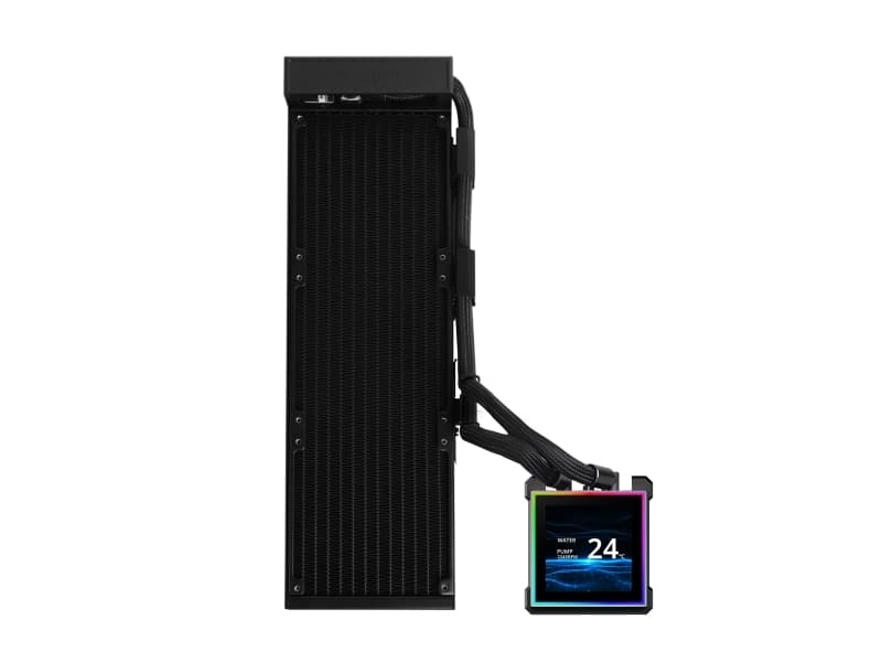 Lian Li HydroShift II LCD-S 360 Fanless, Nestejäähdytyspakkaus, 1600 RPM, 3200 RPM, musta
