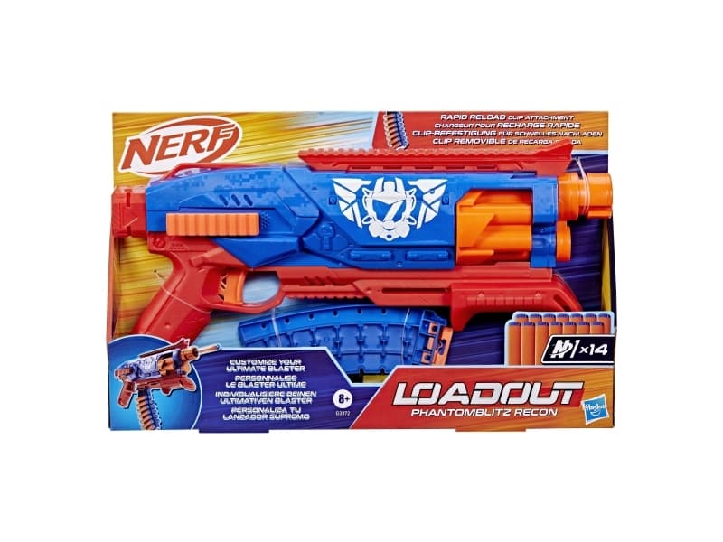 Nerf Loadout Phantomblitz Recon -blasteri, 8 vuosi/vuosia, 99 vuosi/vuosia, 478 g
