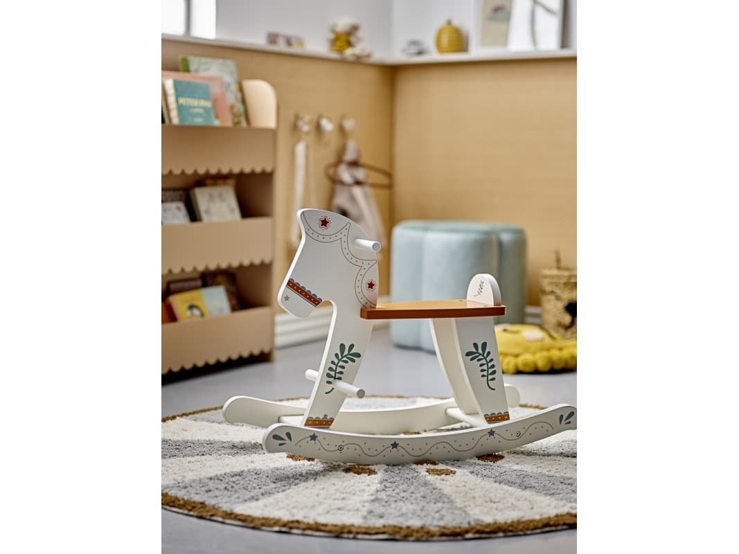 BLOOMINGVILLE MINI Ruddy Gyngehest, Hest, Hvid, MDF