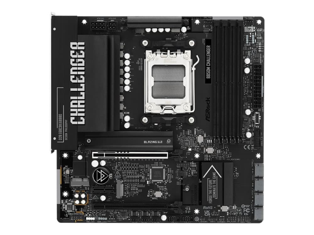 ASRock B850M Challenger - Emolevy - micro ATX - Socket AM5 - AMD B850 Chipset - USB-C 3.2 Gen 1, USB 3.2 Gen 1 - 2.5 Gigabit LAN - sisäinen grafiikka (CPU tarvitaan) - HD Audio (8 kanavaa)