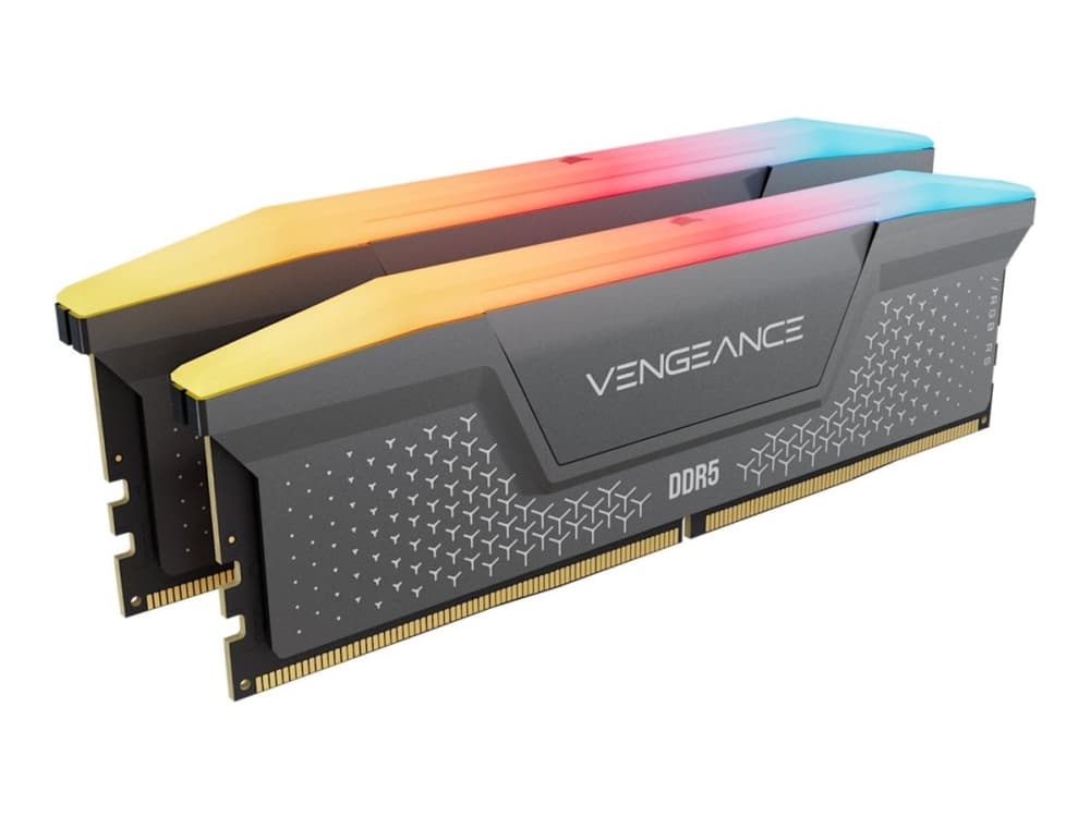 CORSAIR VENGEANCE RGB RS DDR5 32GB (2 x 16GB) DDR5 6000 CL36-44-44-96 1.35V Intel XMP & AMD EXPO - Grey