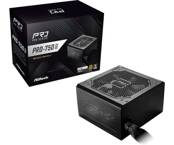 Asrock PRO-750G, 750 W, 100 - 240 V, 50/60 hz, 10 - 5 A, 100 W, 750 W