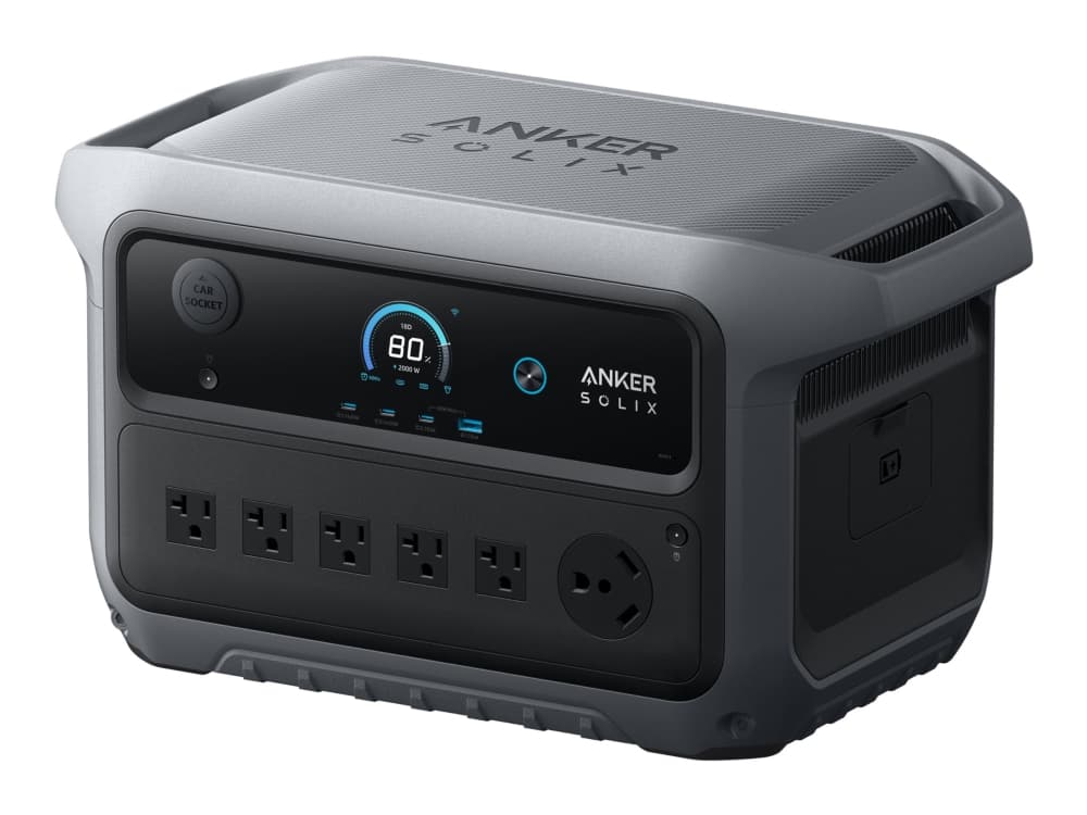 Anker SOLIX C2000 - Gen 2 - amerikkalainen versio - kannettava virtalähde - AC 120 V - 2400 wattia - litiumrautafosfaatti - 40000 mAh - 2048 Wh - lähtöliittimet: 9