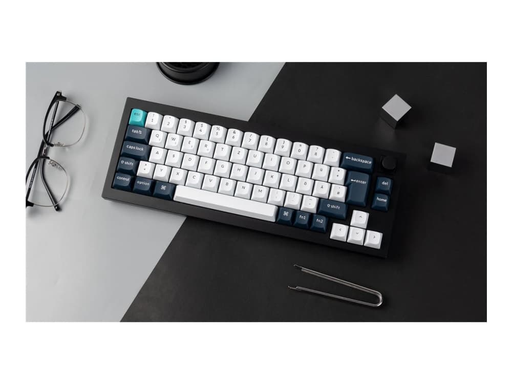 Keychron Q2 MAX 65% knob trådlöst tri-mode QMK/VIA Gateron Jupiter Banana switch carbon black