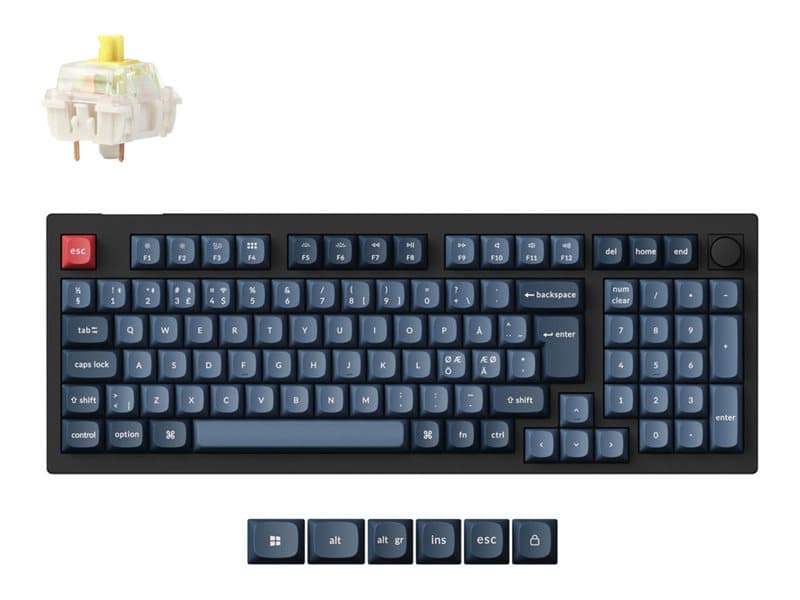 Keychron V5 MAX 96% Knob Wireless Tri-Mode QMK/VIA Gateron Jupiter Banana Switch Carbon Black