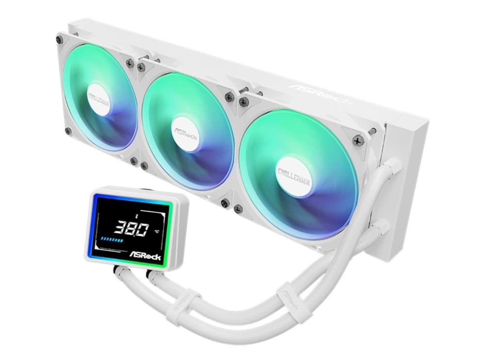 Asrock Challenger White 360 Digital, Nestejäähdytyspakkaus, 12 cm, 1200 RPM, Valkoinen
