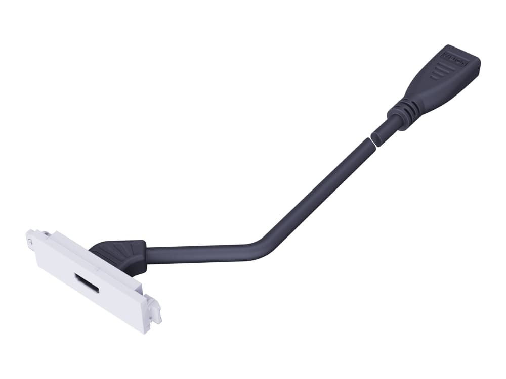 VISION TechConnect 3 Active Booster Module - modulaarinen laitekorttipakkaus, jossa on sisäänrakennettavat liitännät ja kaapelit - HDMI - valkoinen - valkoinen