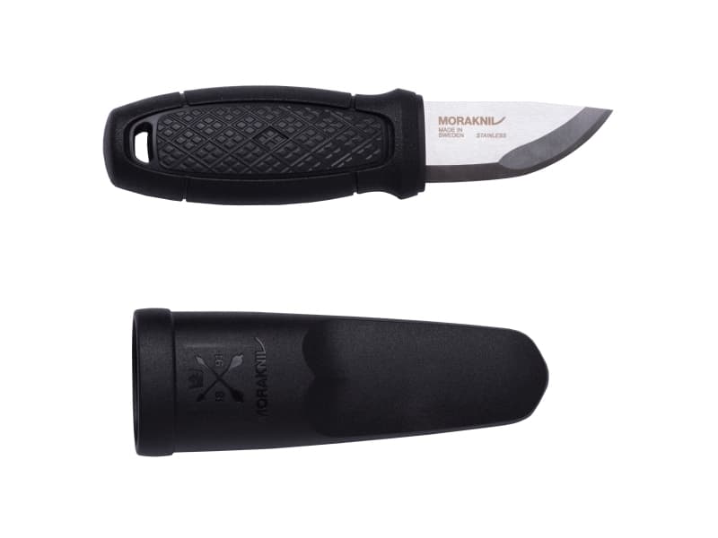 Mora Knife Eldris, Single, Metsästysveitsi, Drop point, Ruostumaton teräs, Termoplastinen elastomeeri (TPE), Musta