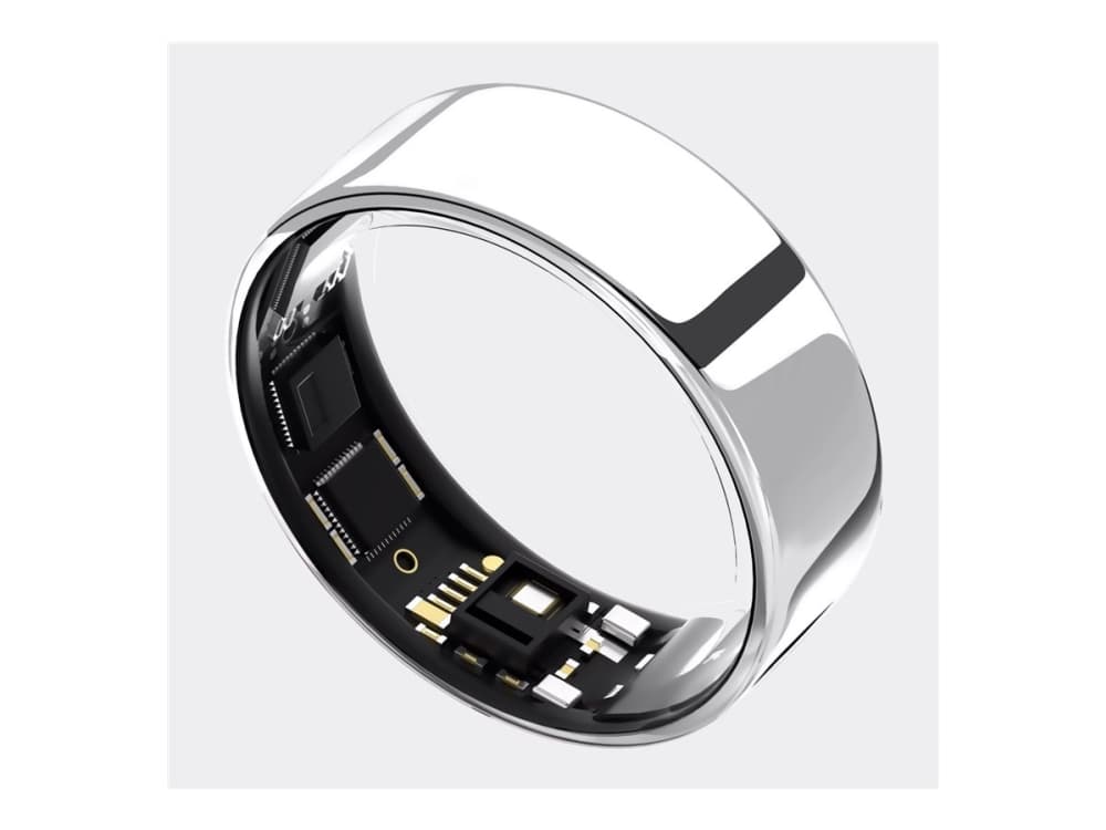 ULTRAHUMAN Ring Air - älykäs rengas naisille ja miehille - unen ja kuntoilun seuranta Wearable - syke - Smart Ring Space Silver koko 8