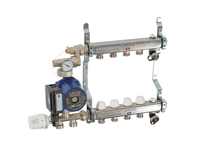 Gulvvarme unit m/shunt+manifold 9 kredse