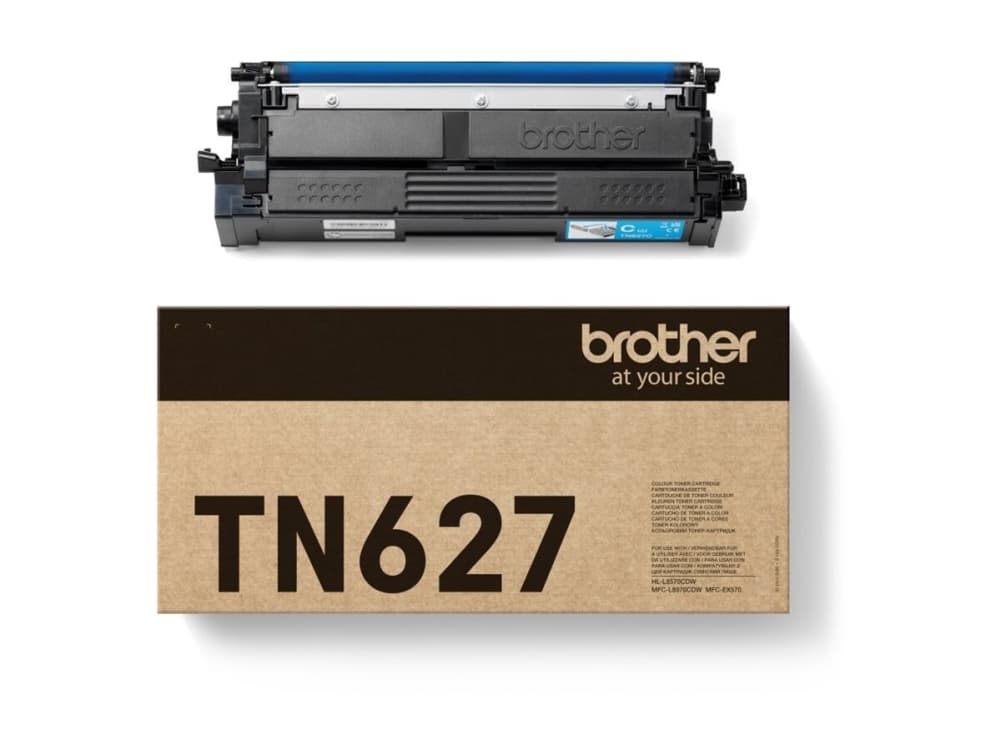 Brother TN-627C, 10000 sivua, Syaani, 1 kpl