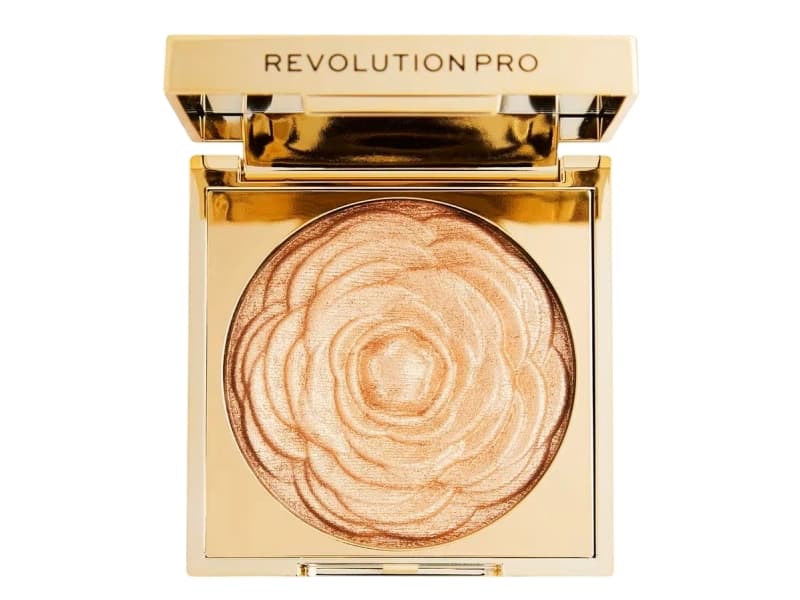 Revolution Pro Pro Lustre Illuminating Blush Highlighter Compact Golden Rose 1 nyans 9 g