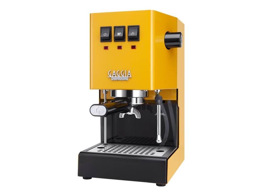 Gaggia Classic E24, Espressokone, 2,1 L, Kahvinappi, Jauhettu kahvi, 1200 W, Keltainen