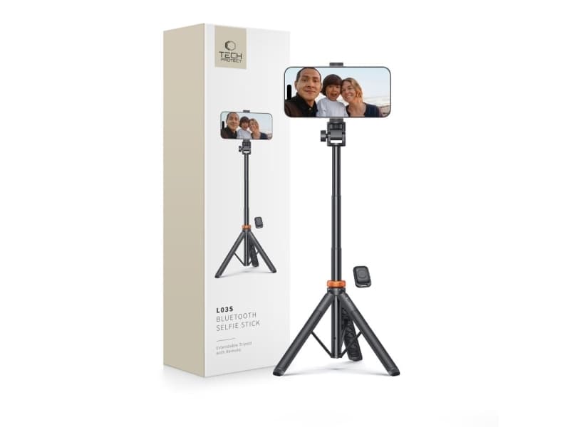 Selfie-tikku 4kom.pl 3w1 L03S Langaton Czarny