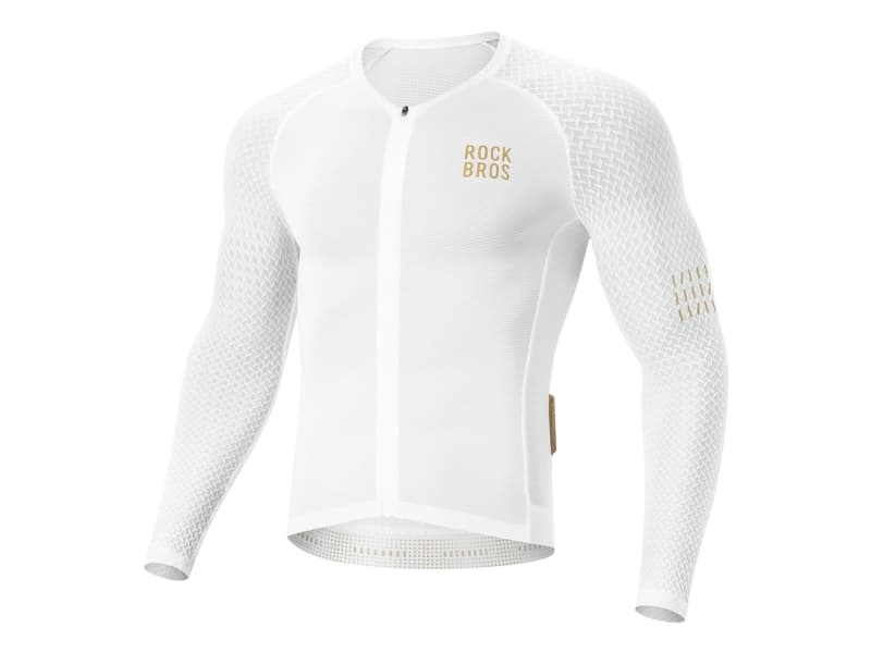 Rockbros YDCX008 Diamond pitkähihainen pyöräilypaita koko L - valkoinen