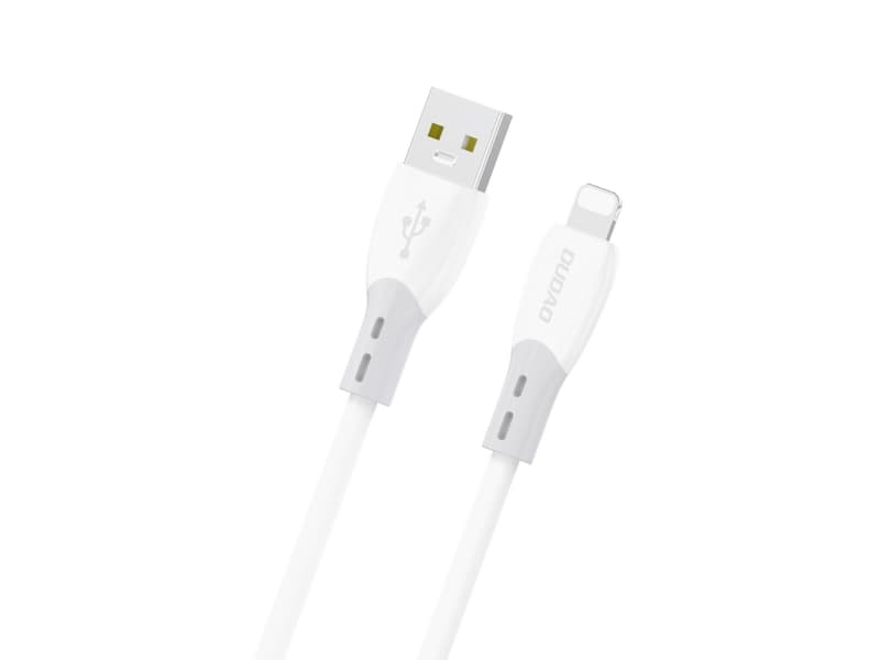 Dudao USB-kaapeli Dudao L25SL 30 W USB-A - Lightning-kaapeli pehmeällä silikonipunoksella 1 m - valkoinen