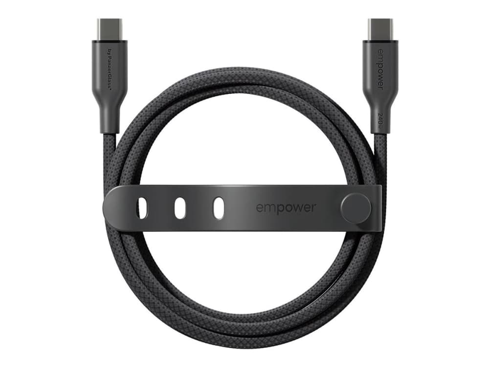 PanzerGlass empower™ by ® Racing 240W USB-C to USB-C Cable | USB 2.0 | 1.2M | Space Black, musta