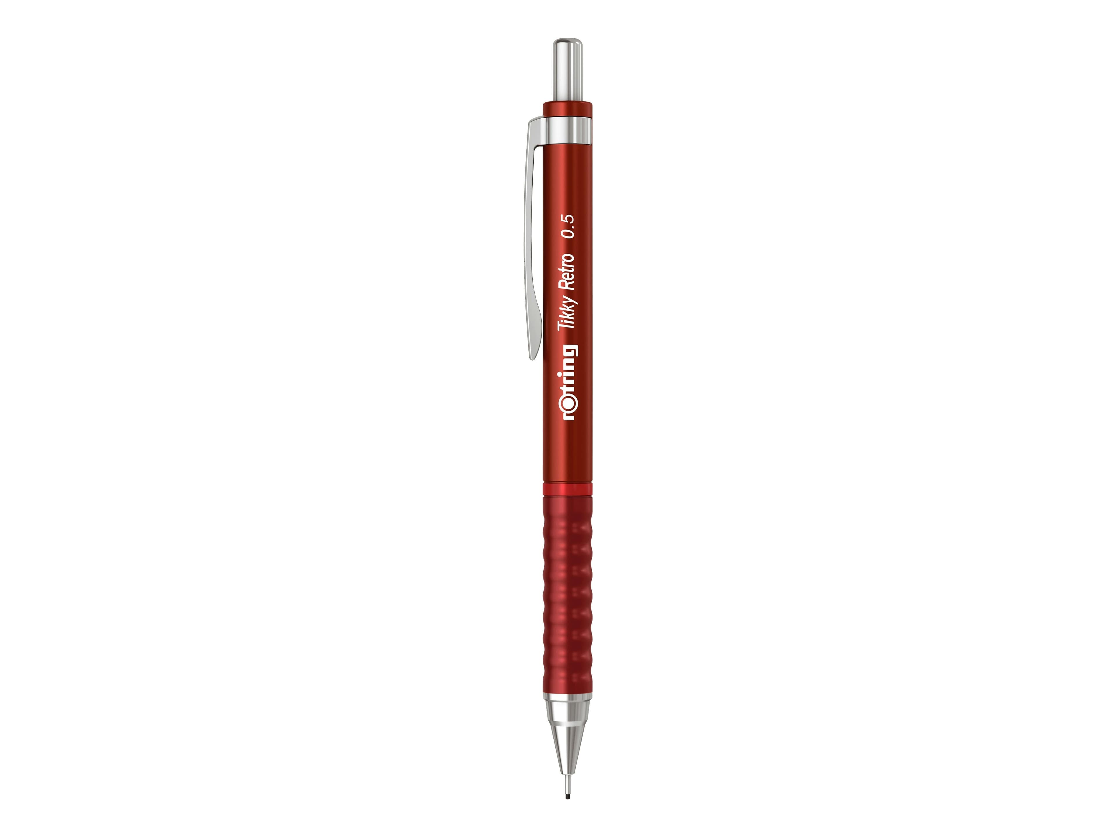Rotring Tikky Retro, 0,5 mm, 2B, Pyöreä, Punainen, Muovi, Harmaa