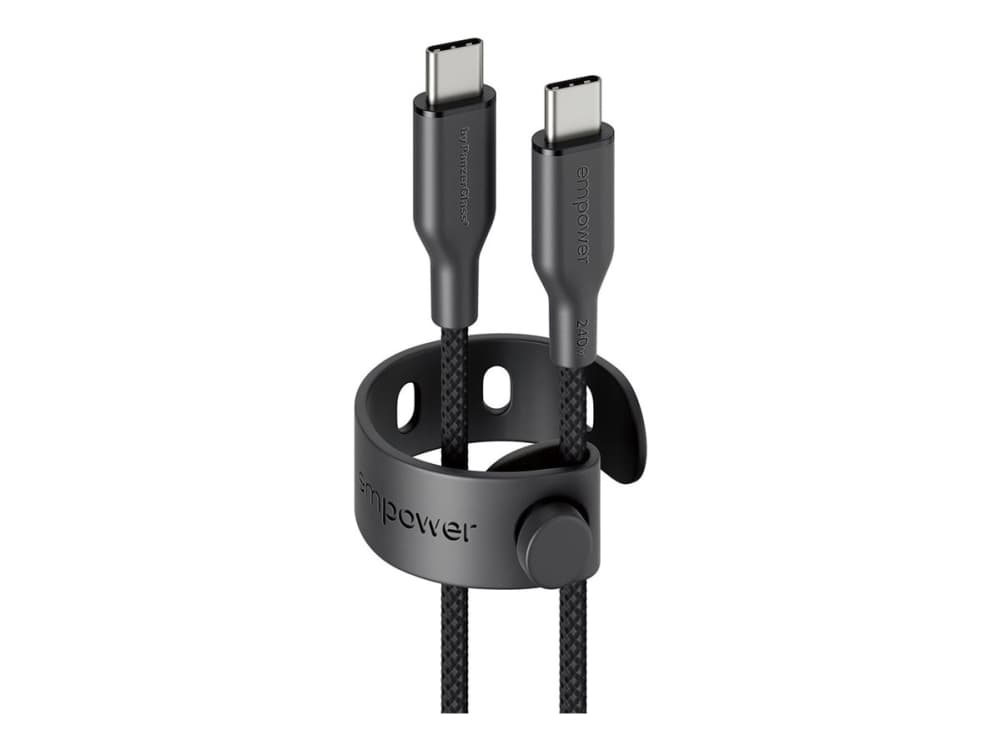 PanzerGlass empower™ by ® Racing 240W USB-C to USB-C Cable | USB 2.0 | 2M | Space Black, musta