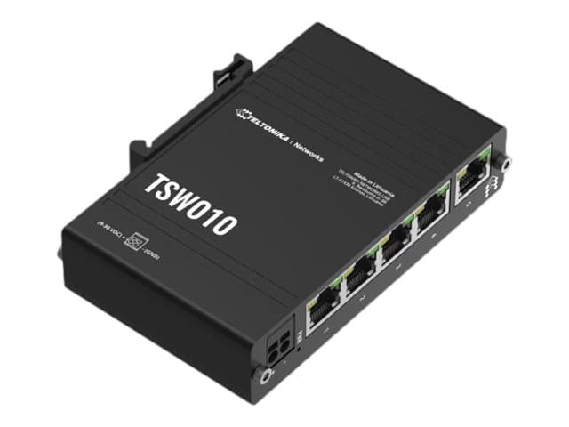 Teltonika TSW010 DIN Rain Switch 5 x, Fast Ethernet (10/100), Power over Ethernet -tuki