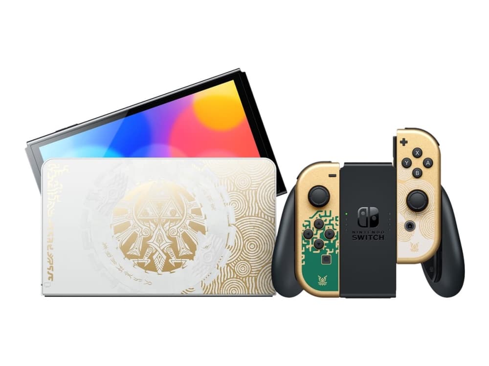 Nintendo Switch OLED, Nintendo Switch, NVIDIA Custom Tegra, Kulta, Analoginen/Digitaalinen, D-pad, Kotipainike, Painikkeet