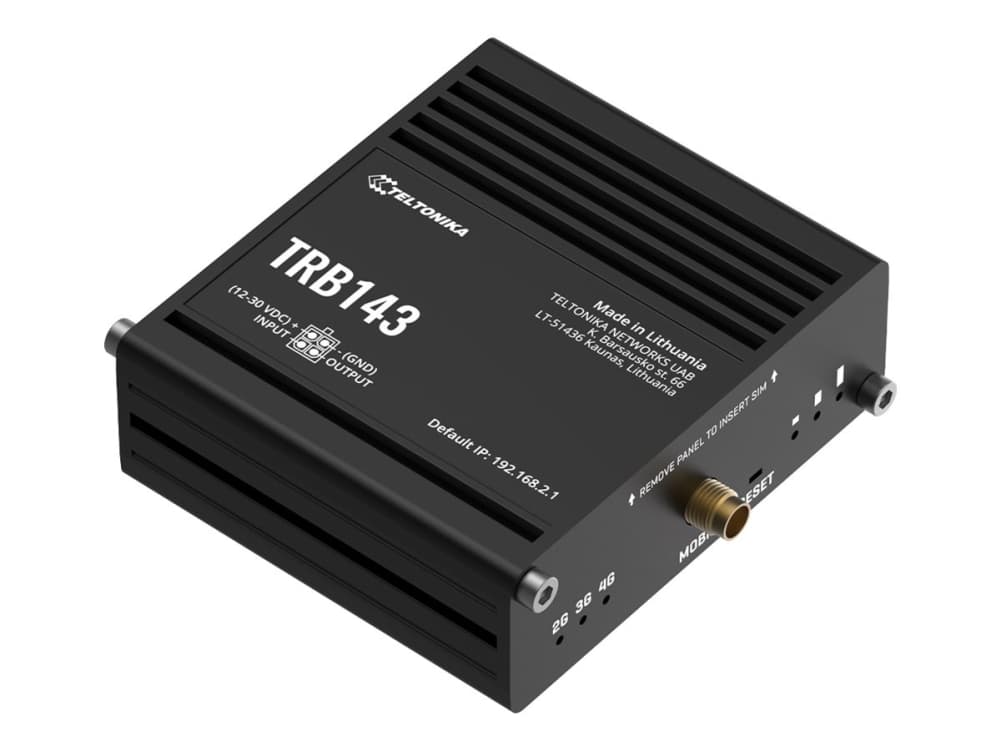 Teltonika TRB143, Terästä, Alumiini, IP30, IP30, Ulkoinen, SMA