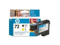 HP 72, HP Designjet T610, T620, T770, T1100, T1200, HP Designjet T1200 HD, HP Designjet T2300 eMFP, HP..., Mustesuihku, Mattamusta, Keltainen, C9384A, 28 mm, 143 mm