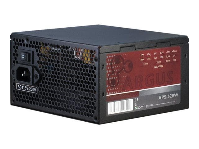 Argus APS-620W - Virtalähde (sisäinen) - ATX12V 2.31 - AC 115/230 V - 620 Watt - aktiivinen PFC